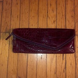 Henri Bendel Embossed Croc Fold Shoulder Bag
